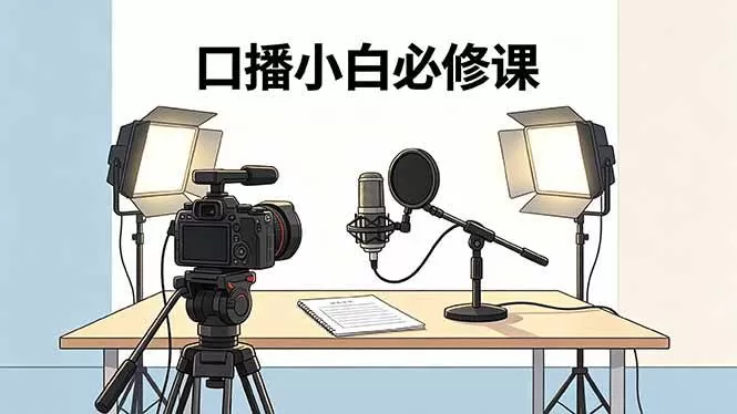 （18428期）口播小白必修课：录像收音灯光设备+脚本撰写，搭专业级录制场景-鹊桥梦网创