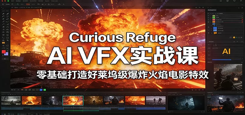 Curious Refuge AI VFX实战课，零基础打造好莱坞级爆炸火焰电影特效-鹊桥梦网创