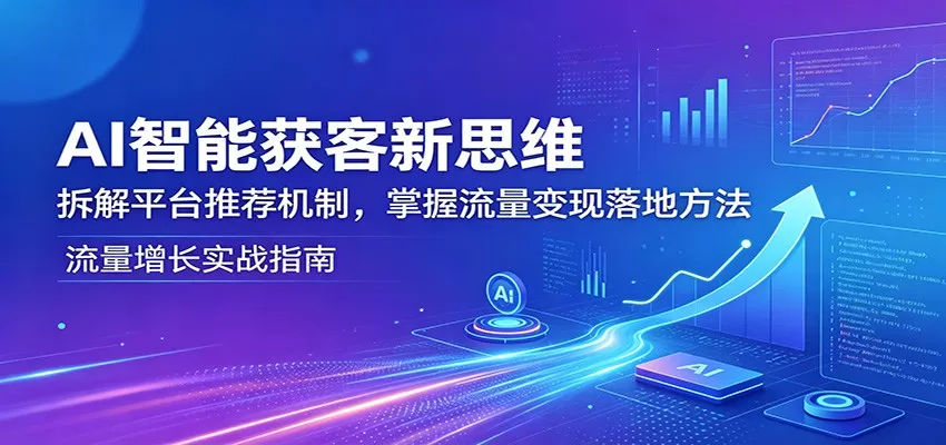 AI智能获客新思维：拆解平台推荐机制，掌握流量变现落地方法-鹊桥梦网创