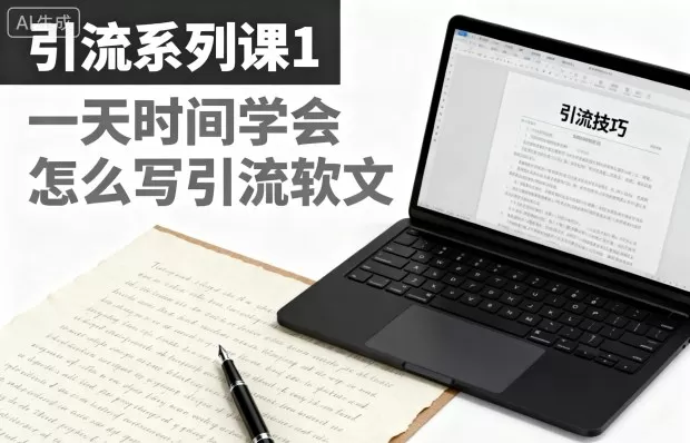 引流系列课1,一天时间学会怎么写引流软文-鹊桥梦网创