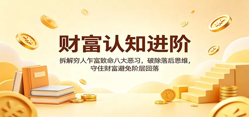 财富认知进阶：拆解穷人乍富致命八大恶习，破除落后思维，守住财富避免阶层回落-鹊桥梦网创