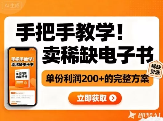 手把手教学！在小红书卖稀缺电子书，单份利润2张+的完整方案-鹊桥梦网创