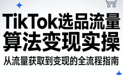TikTok选品流量算法变现实操-鹊桥梦网创