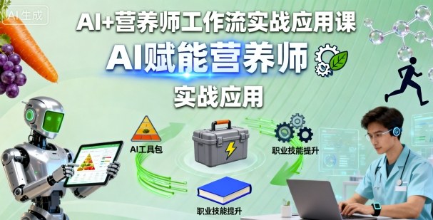 AI+营养师工作流实战应用课,AI赋能营养师-鹊桥梦网创