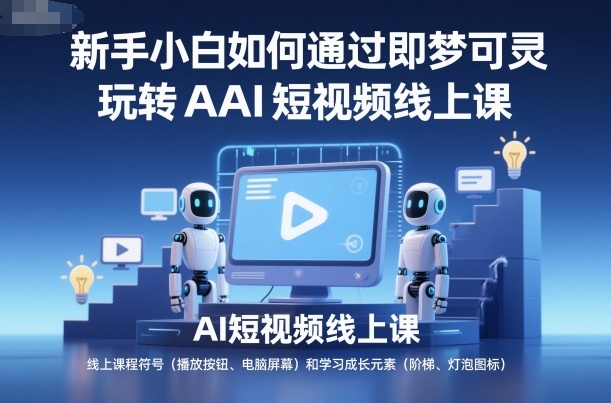 新手小白如何通过即梦可灵玩转AI短视频线上课-鹊桥梦网创