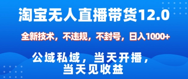 淘宝无人直播12.0,公域私域技术,不封号,不违规布局双十一流量风口,日入1k(独家技术)【揭秘】-鹊桥梦网创