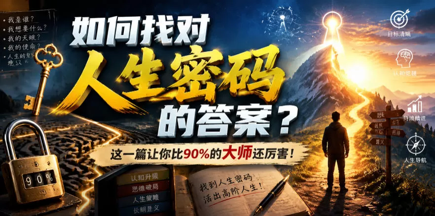 付费文章：如何找对人生密码的答案？这一篇让你比90%的大师还厉害！-鹊桥梦网创