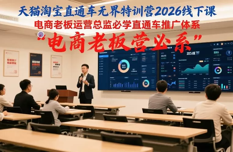 天猫淘宝直通车无界特训营2026线下课，电商老板运营总监必学直通车推广体系-鹊桥梦网创