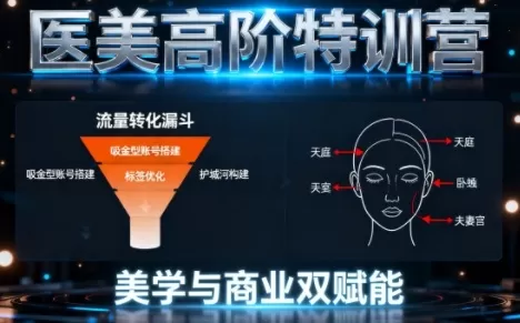 0-1000W医美高阶特训营课程，美学与商业双赋能-鹊桥梦网创