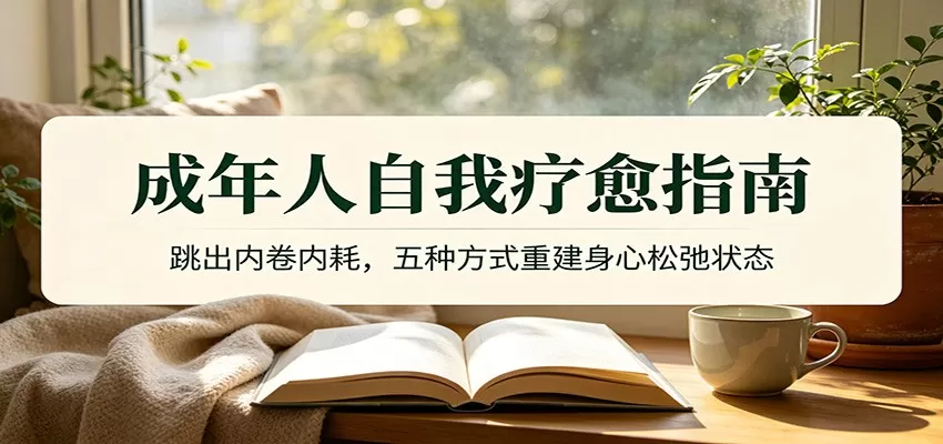 成年人自我疗愈指南:跳出内卷内耗,五种方式重建身心松弛状态-鹊桥梦网创