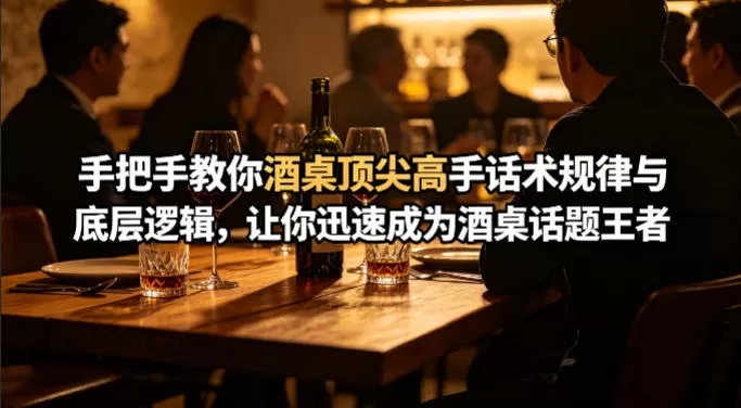 付费文章：手把手教你酒桌顶尖高手话术规律与底层逻辑，让你迅速成为酒桌话题王者(二十年全网独家经验分享)-鹊桥梦网创