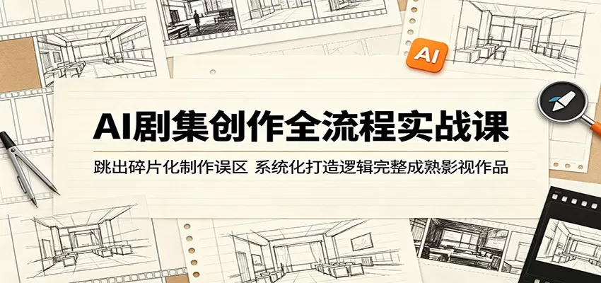 AI剧集创作全流程实战课:跳出碎片化制作误区,系统化打造逻辑完整成熟影视作品 AI剧集创作全流程实战课:跳出碎片化制作误区,系统化打造逻辑完整成熟影视作品