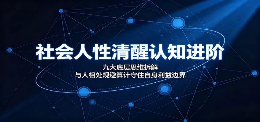 社会人性清醒认知进阶：九大底层思维拆解，与人相处规避算计守住自身利益边界-鹊桥梦网创