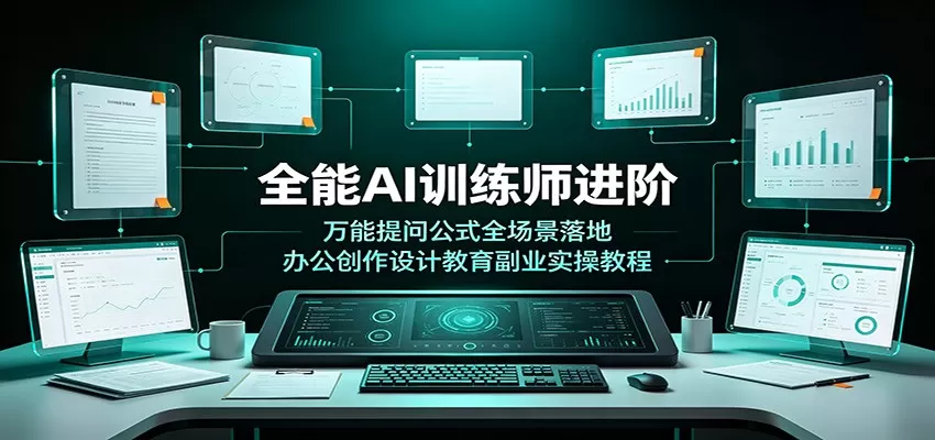 全能AI训练师进阶:万能提问公式全场景落地,办公创作设计教育副业实操教程-鹊桥梦网创