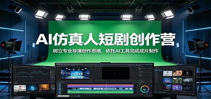 AI仿真人短剧创作营:树立专业导演创作思维,依托AI工具完成成片制作-鹊桥梦网创