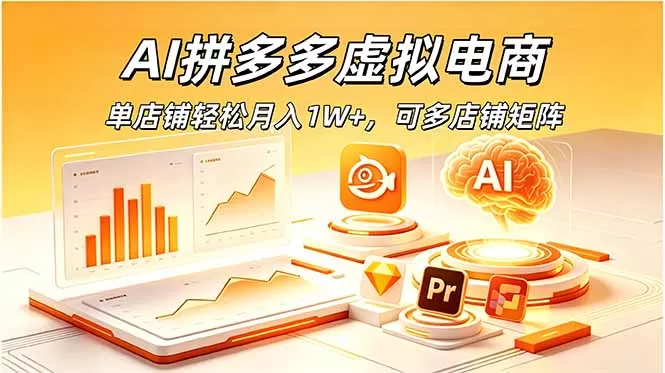AI拼多多虚拟电商,单店铺轻松月入1W+,可多店铺矩阵-鹊桥梦网创