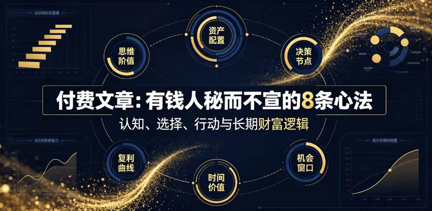 付费文章:有钱人秘而不宣的8条心法-鹊桥梦网创