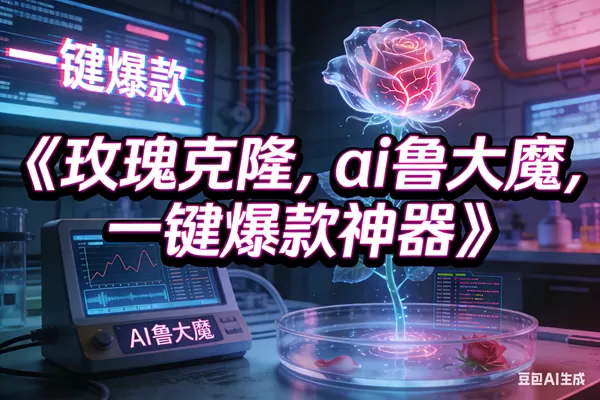 （17076期）玫瑰克隆神器，ai鲁大魔，自媒体必备神器，一键爆款，详细教程-鹊桥梦网创