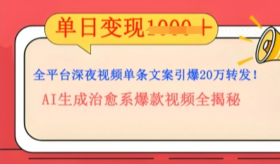 全平台深夜文案新风口：DeepSeek生成百万播放量金句，治愈系内容涨粉速度快4倍-鹊桥梦网创