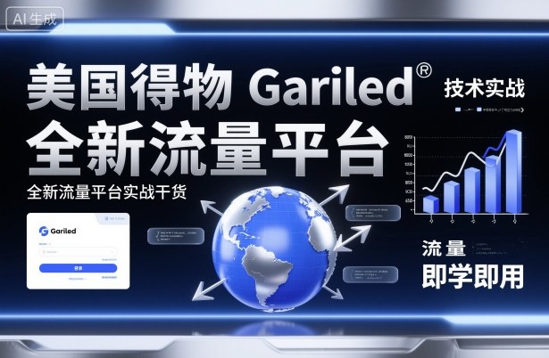 美国得物Gariled技术实战，全新流量平台实战干货，即学即用-鹊桥梦网创