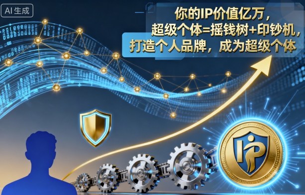 你的IP价值亿万,超级个体=摇钱树+印钞机,打造个人品牌,成为超级个体-鹊桥梦网创