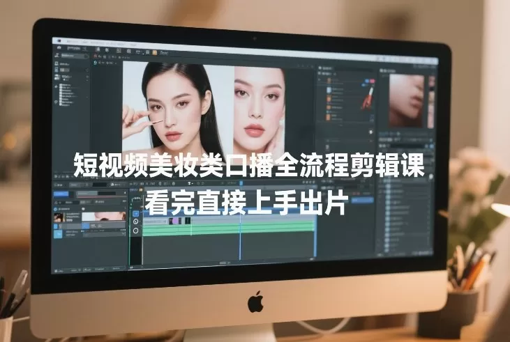 短视频美妆类口播全流程剪辑课，看完直接上手出片-鹊桥梦网创