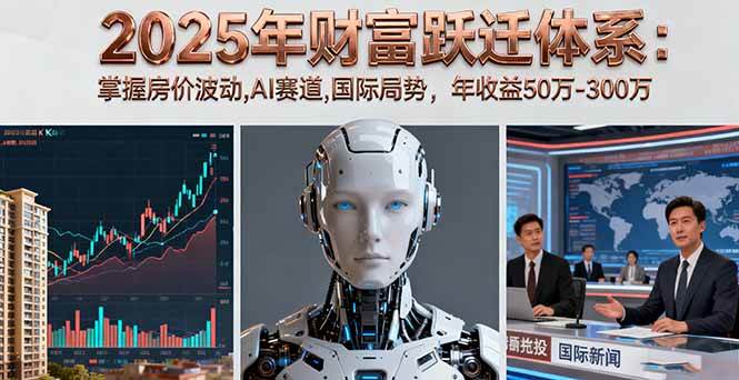 (16217期)2025年财富跃迁体系:掌握房价波动,AI赛道,国际局势,年收益50万-300万-鹊桥梦网创