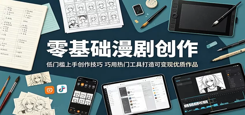 零基础漫剧创作：低门槛上手创作技巧，巧用热门工具打造可变现优质作品-鹊桥梦网创
