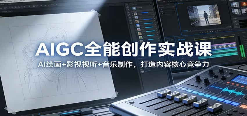 AIGC全能创作实战课：AI绘画+影视视听+音乐制作，打造内容核心竞争力-鹊桥梦网创