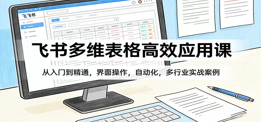 飞书多维表格高效应用课：从入门到精通，界面操作，自动化，多行业实战案例-鹊桥梦网创