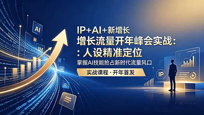 IP+AI+新增长 流量开年 峰会实战：人设精准定位 掌握AI技能抢占新时代流量风口-鹊桥梦网创