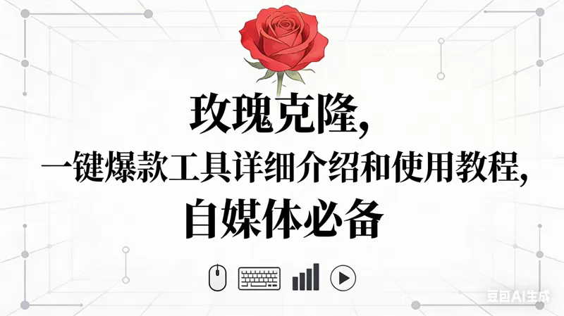 （16811期）玫瑰克隆神器，自媒体必备，一键爆款工具详细介绍和使用教程