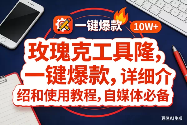 （17352期）玫瑰克隆工具，ai鲁大魔，自媒体必备神器，一键爆款神器，详细教程。-鹊桥梦网创