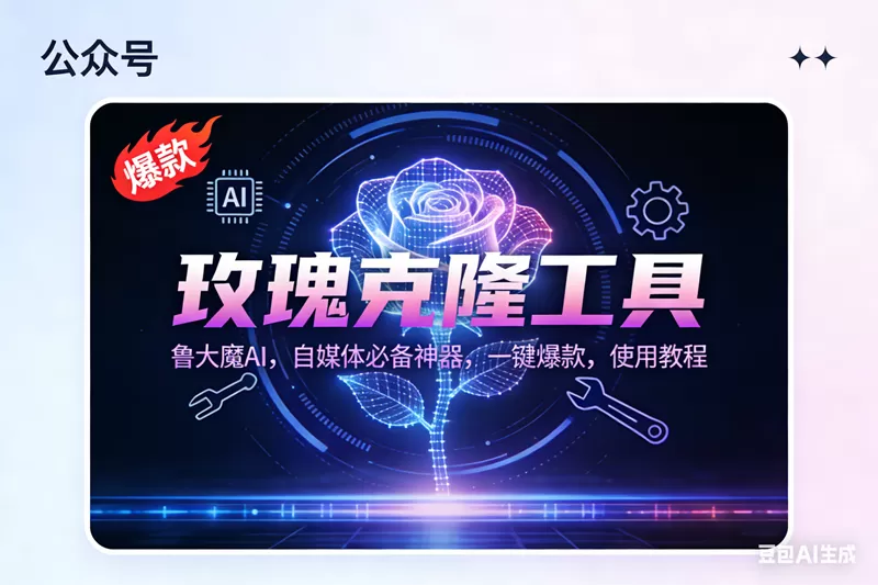（16881期）玫瑰克隆神器，鲁大魔ai，自媒体必备，一键爆款工具，详细教程-鹊桥梦网创
