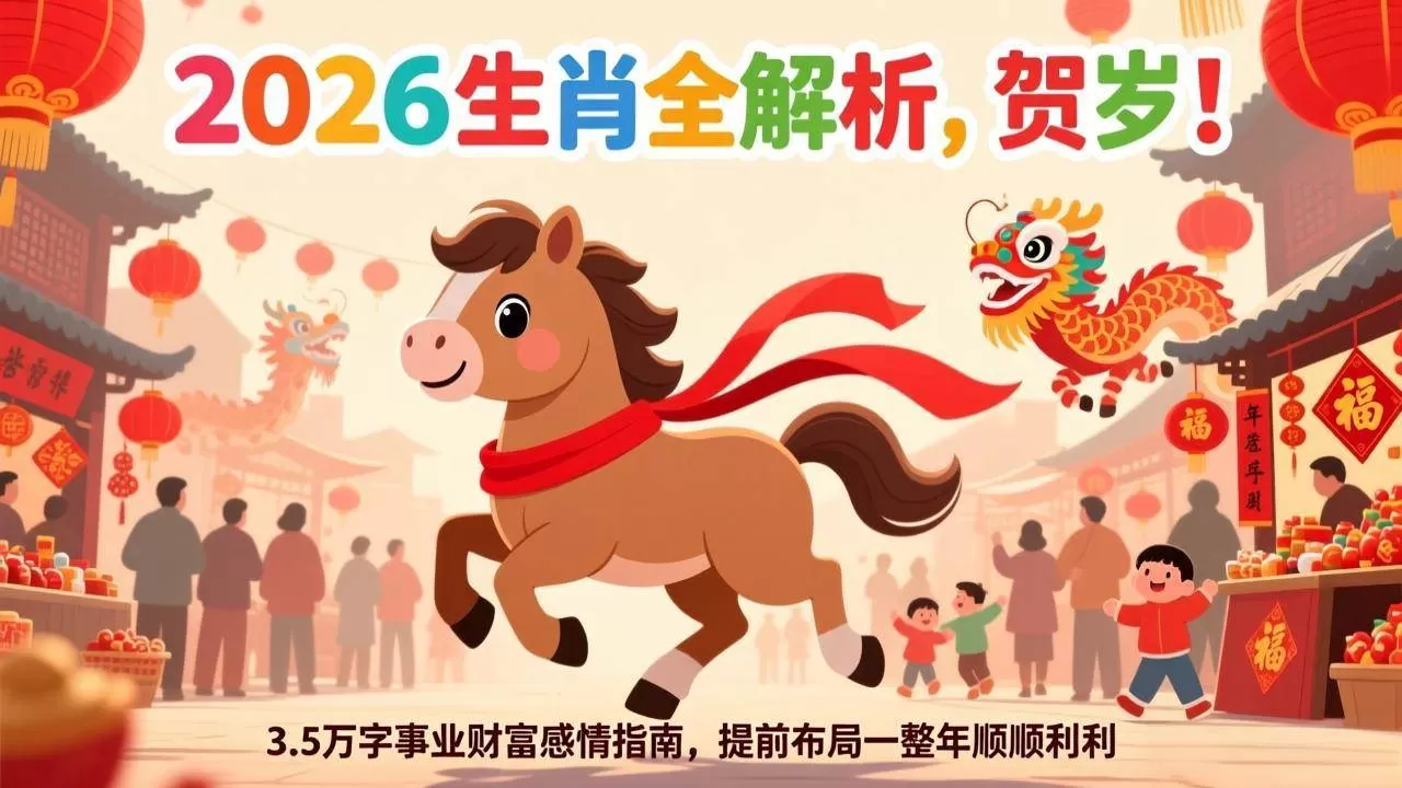 （17428期）付费文章：贺岁！2026生肖全解析，3.5万字事业财富感情指南，提前布局一整年顺顺利利-鹊桥梦网创