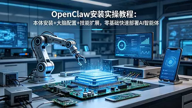 OpenClaw安装实操教程：本体安装+大脑配置+技能扩展，零基础快速部署AI智能体-鹊桥梦网创