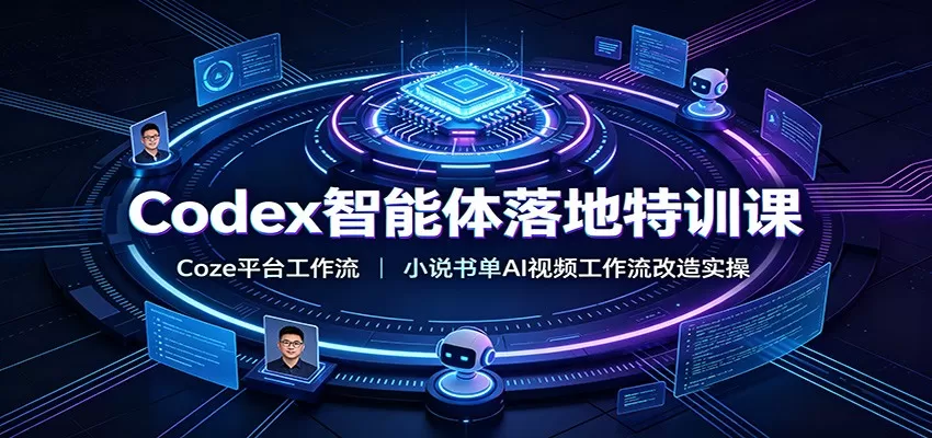 Codex智能体落地特训课：Coze平台工作流，小说书单AI视频工作流改造实操-鹊桥梦网创