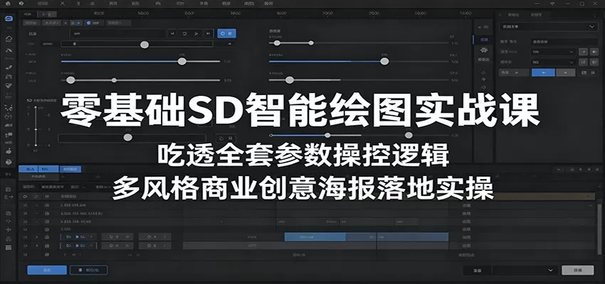 零基础SD智能绘图实战课：吃透全套参数操控逻辑，多风格商业创意海报落地实操-鹊桥梦网创
