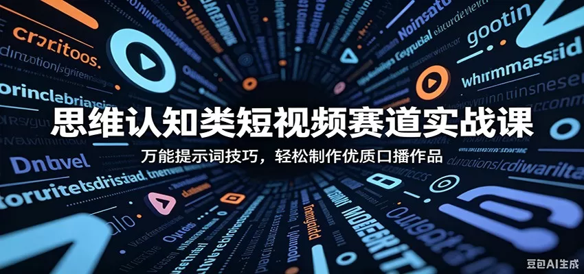 思维认知类短视频赛道实战课:万能提示词技巧,轻松制作优质口播作品-鹊桥梦网创