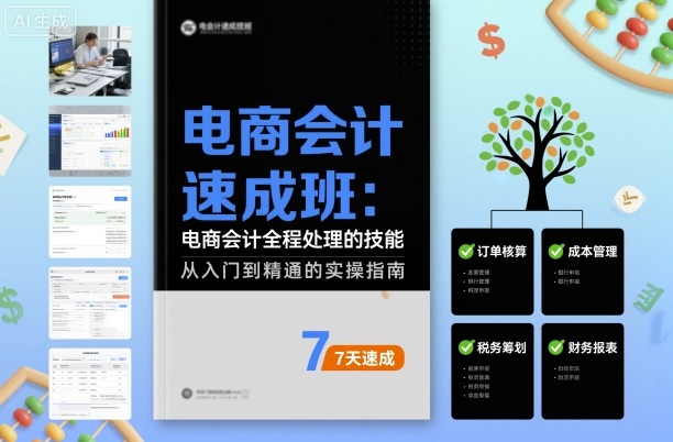 电商会计速成班，电商会计全程处理的技能-鹊桥梦网创