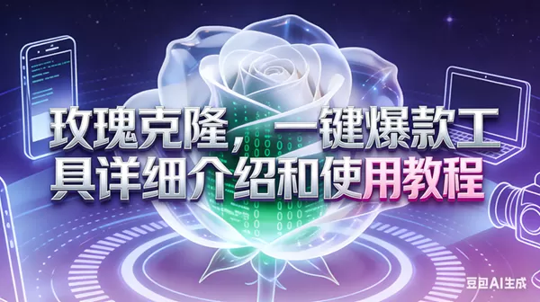 （17407期）玫瑰克隆工具，ai鲁大魔，自媒体必备神器，一键爆款神器，详细教程。-鹊桥梦网创