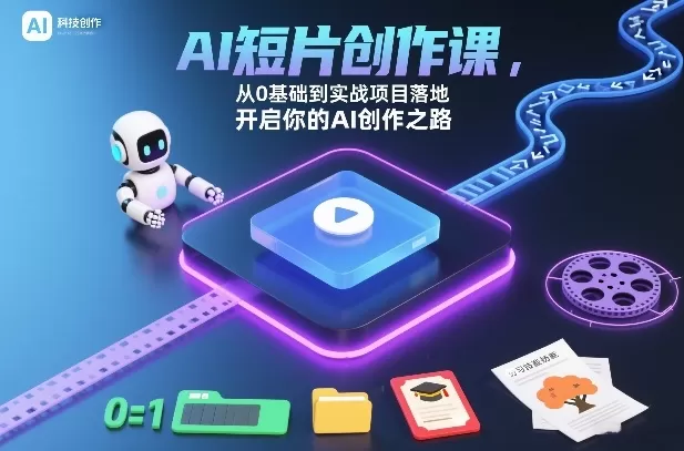 AI短片创作课，从0基础到实战项目落地，开启你的AI创作之路-鹊桥梦网创