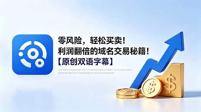 零风险，轻松买卖！利润翻倍的域名交易秘籍！【原创双语字幕】-鹊桥梦网创