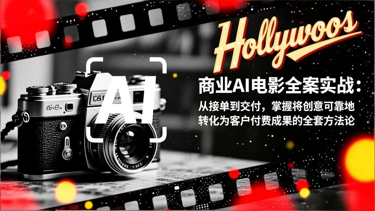 商业AI电影全案实战：从接单到交付，掌握将创意可靠地转化为客户付费成果的全套方法论-鹊桥梦网创