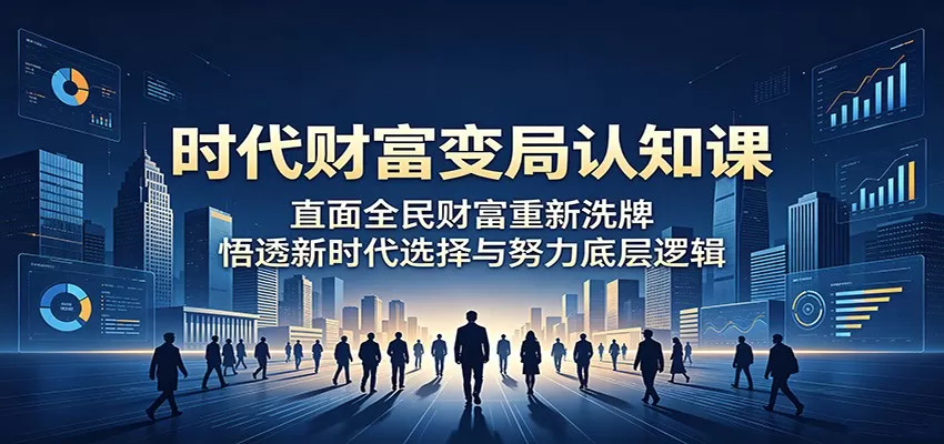 时代财富变局认知课:直面全民财富重新洗牌,悟透新时代选择与努力底层逻辑-鹊桥梦网创