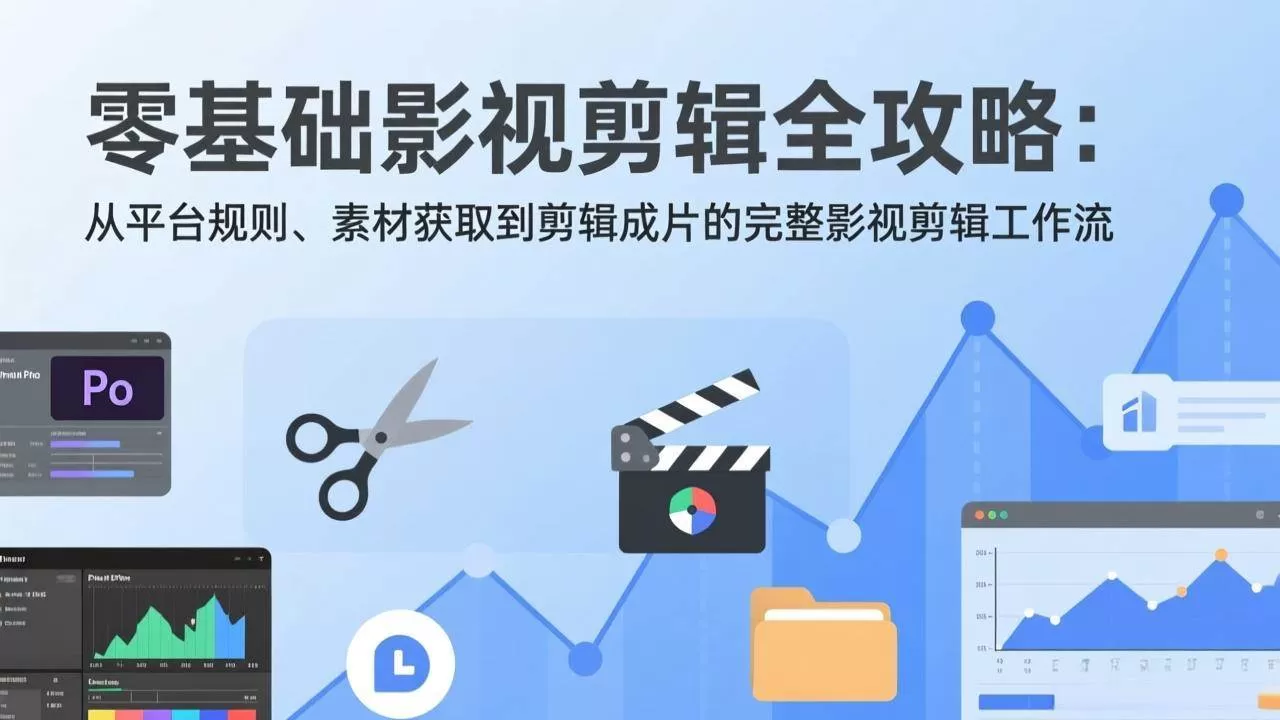 （17336期）零基础影视剪辑全攻略：从平台规则、素材获取到剪辑成片的完整影视剪辑工作流-鹊桥梦网创