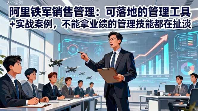 （16436期）阿里铁军销售管理：可落地的管理工具+实战案例，不能拿业绩的管理都在扯淡-鹊桥梦网创