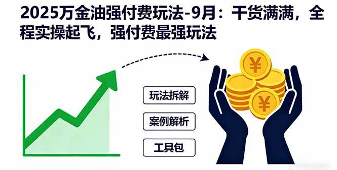 （16202期）2025万金油强付费玩法-9月：干货满满，全程实操起飞，强付费最强玩法-鹊桥梦网创