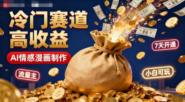 公众号冷门赛道,用AI做情感漫画,7天开通流量主,操作简单,小白可玩-鹊桥梦网创