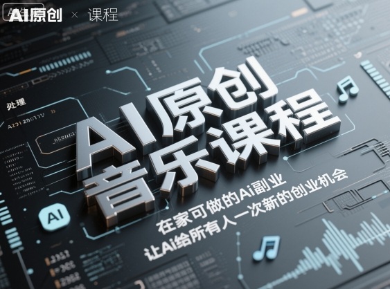 AI原创音乐课程,在家可做的Ai副业,让Ai给所有人一次新的创业机会-鹊桥梦网创